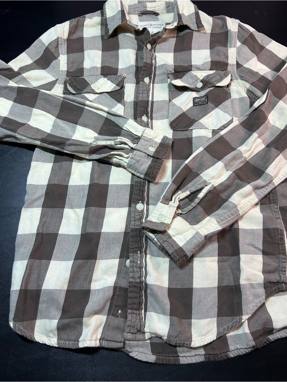 Ralph Lauren Denim & Supply Plaid Western Button-Up Shirt – Small